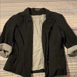 Blazer with rolled sleeves